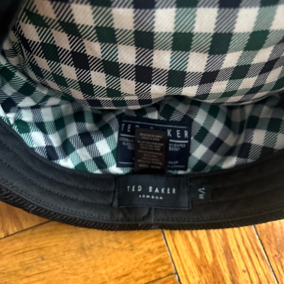 Ted Baker London Driving Newsboy Cap Hat Black Corduroy Gentlemen Medium/Large - Picture 3 of 5